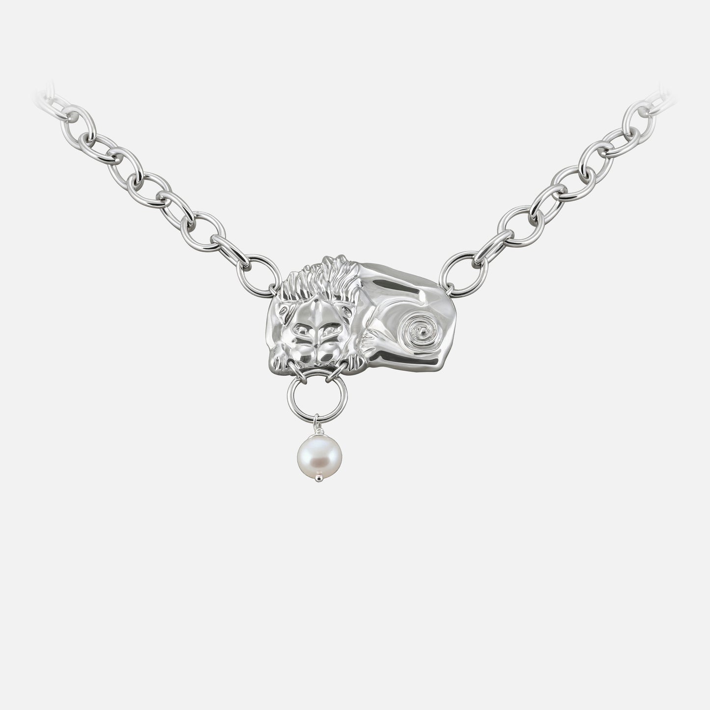 NECKLACE LION PEARL KEEPER