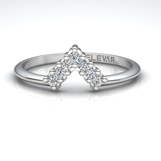 14K White Gold Diamonds ring