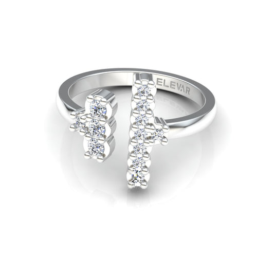 14K White Gold Diamonds ring