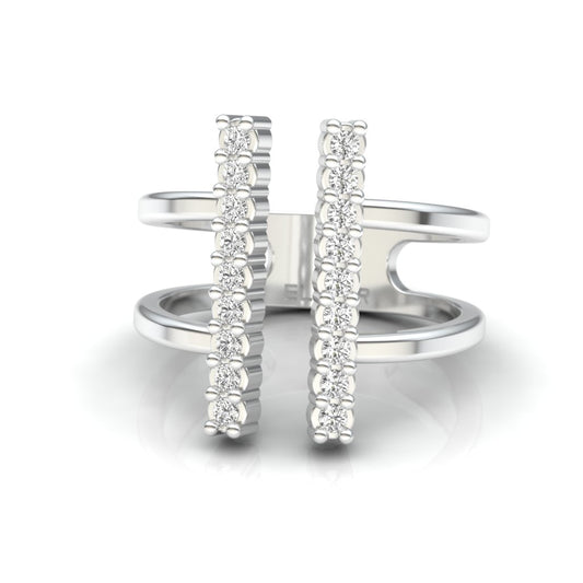 14K white gold diamonds ring