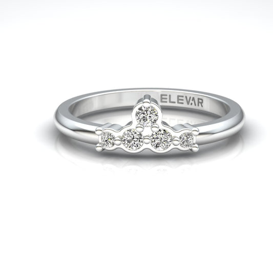 14K White Gold Diamonds ring