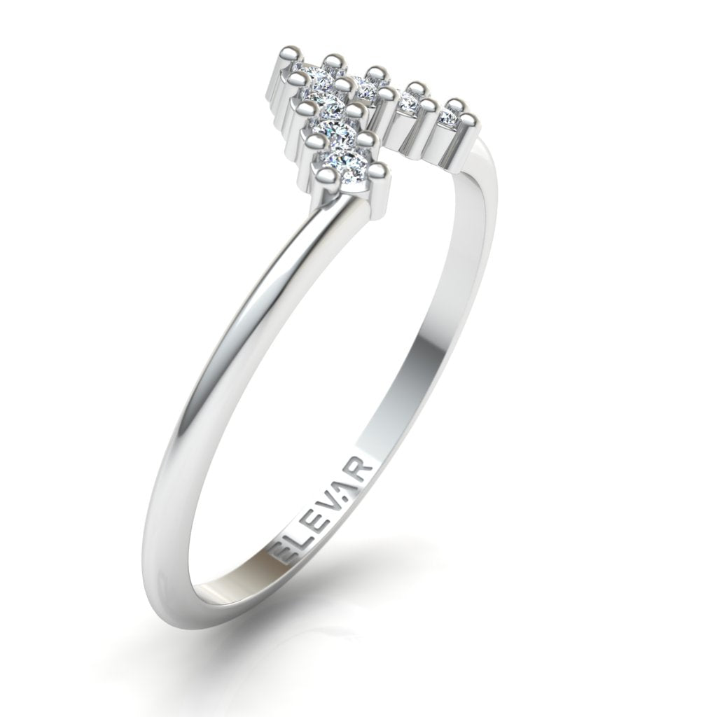 14K White Gold Diamonds ring